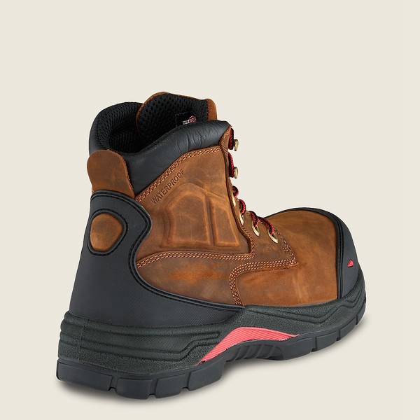 Red Wing Safety Bot Erkek - King Toe® Adc - 6-Inch Waterproof Toe - Kahverengi/Siyah - 56KLPNUSG